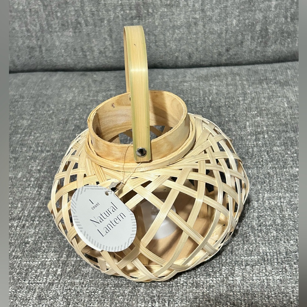 Natural Lantern Bamboo Woven Lantern - Natural crescent beautiful decoration